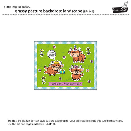 Lawn Fawn Grassy Pasture Backdrop: Landscape (LF4144)