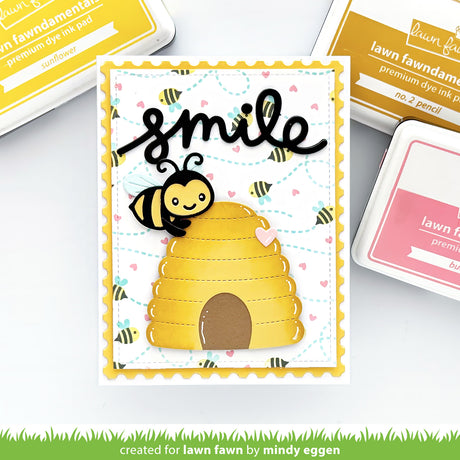 Lawn Fawn Bee Happy Background Stencils (LF4145)