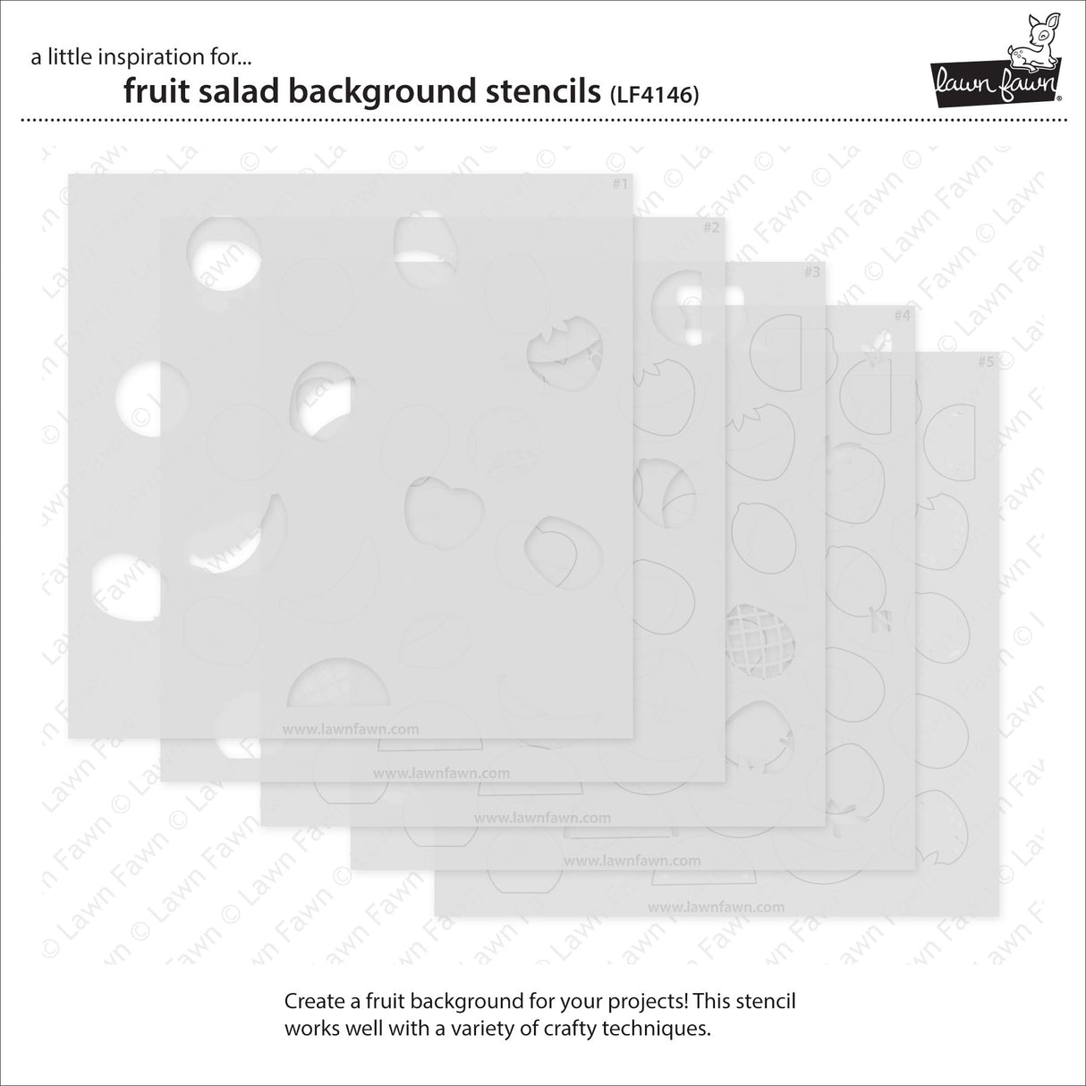 Lawn Fawn Fruit Salad Background Stencils (LF4146)