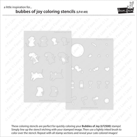Lawn Fawn Bubbles of Joy Coloring Stencils (LF4149)
