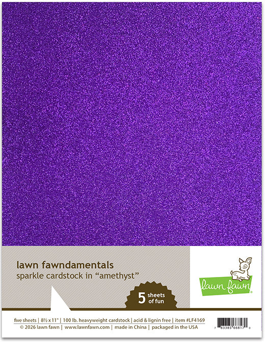 Lawn Fawn Sparkle Cardstock - Amethyst - LF4169