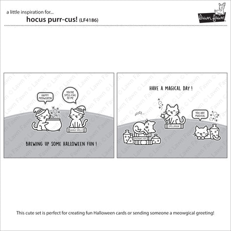 Lawn Fawn Hocus Purr-cus! Stamp and Dies Bundle - LF4187/LF4186