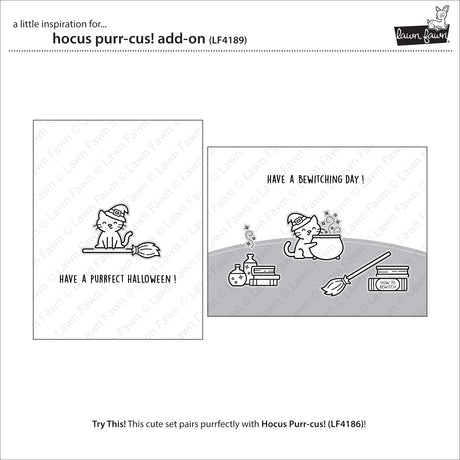 Lawn Fawn Hocus Purr-cus! Add-On Stamp and Dies Bundle - LF4190/LF4189