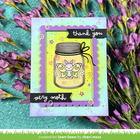 Lawn Fawn I Like Cute Moths Stamp and Dies Bundle - LF4193/LF4192