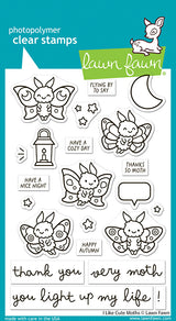 Lawn Fawn I Like Cute Moths Stamp and Dies Bundle - LF4193/LF4192