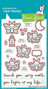 Lawn Fawn I Like Cute Moths Stamp and Dies Bundle - LF4193/LF4192