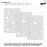 Lawn Fawn I Like Cute Moths Coloring Stencils - LF4194