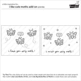 Lawn Fawn I Like Cute Moths Add-On Stamps and die Bundle - LF4195/LF4196