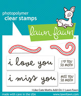 Lawn Fawn I Like Cute Moths Add-On Stamps and die Bundle - LF4195/LF4196