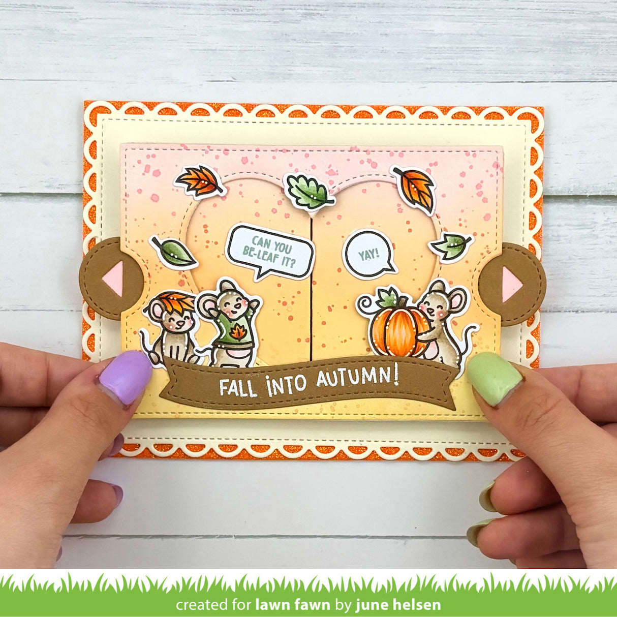Lawn Fawn Fall Mice Stamp and Dies Bundle - LF4198/LF4197