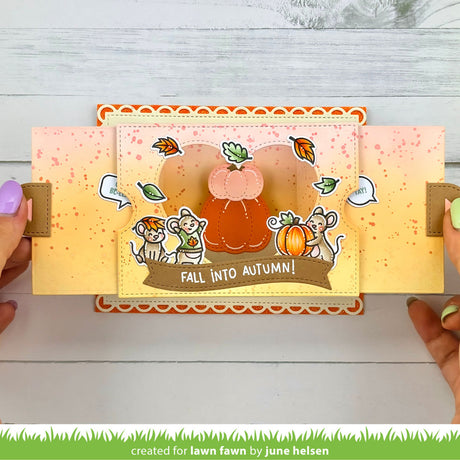 Lawn Fawn Fall Mice Stamp and Dies Bundle - LF4198/LF4197