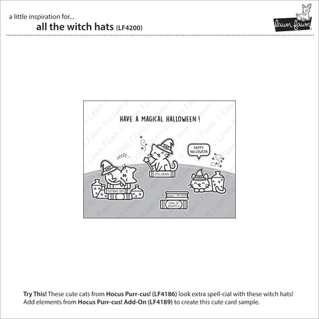 Lawn Fawn All the Witch Hats Stamp and Dies Bundle  - LF4201/LF4200