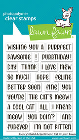 Lawn Fawn Henry's Build-A-Sentiment: Cat Stamps - LF4203