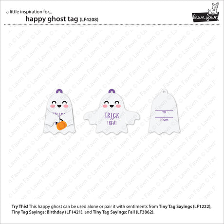 Lawn Fawn Happy Ghost Tag Dies - LF4208