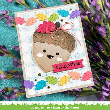 Lawn Fawn Outside In Stitched Acorn Dies - LF4209
