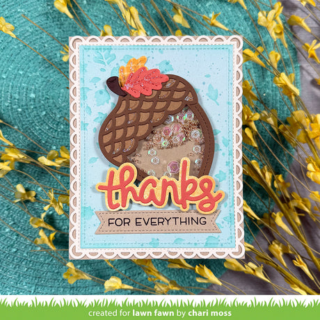 Lawn Fawn Stitched Acorn Frame Dies - LF4210