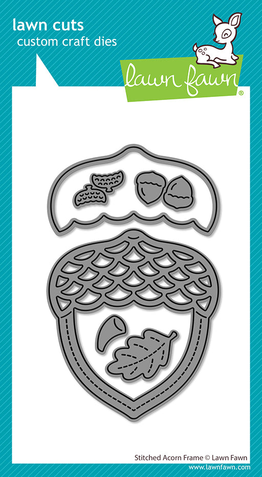 Lawn Fawn Stitched Acorn Frame Dies - LF4210