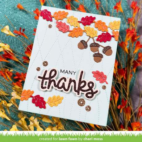 Lawn Fawn Leaf and Acorn Border Dies - LF4211