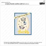 Lawn Fawn Scripty Thanks Outline Add-On Die - LF4213