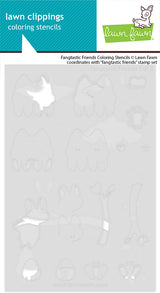 Lawn Fawn Fangtastic Friends Coloring Stencils - LF4228