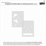 Lawn Fawn Fangtastic Friends Add-On Coloring Stencils - LF4229