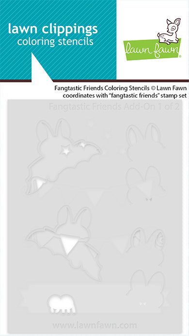 Lawn Fawn Fangtastic Friends Add-On Coloring Stencils - LF4229