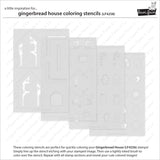 Lawn Fawn LF4258 - Lawn Clippings - Gingerbread House Coloring Stencils