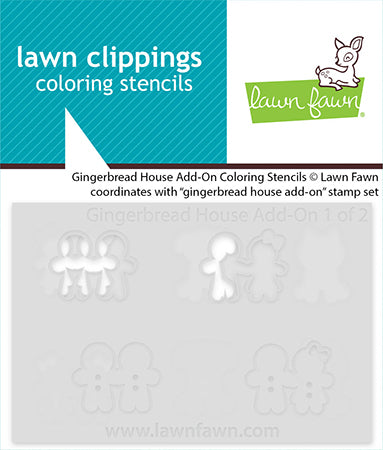 Lawn Fawn LF4261 - Lawn Clippings - Gingerbread House Add-On Coloring Stencils