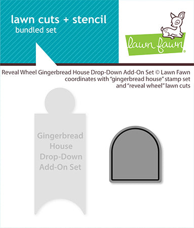 Lawn Fawn LF4262 - Lawn Cuts - Reveal Wheel Gingerbread House Drop-Down Add-On Set