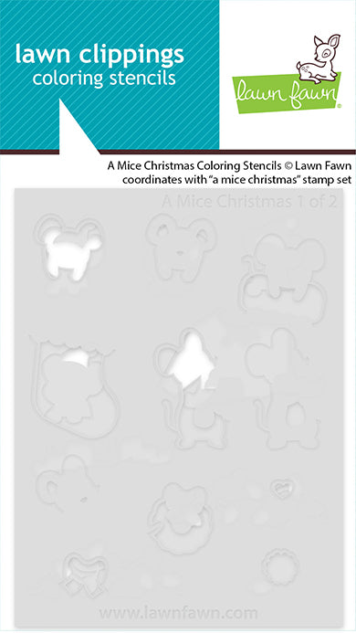 Lawn Fawn LF4267 - Lawn Clippings - A Mice Christmas Coloring Stencils