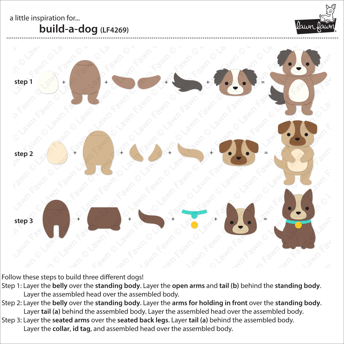 Lawn Fawn LF4269 - Lawn Cuts - Build-A-Dog Dies