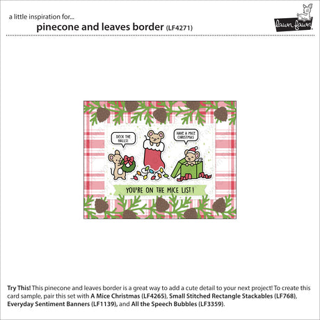 Lawn Fawn LF4271 - Lawn Cuts - Pinecone and Leaves Border Dies