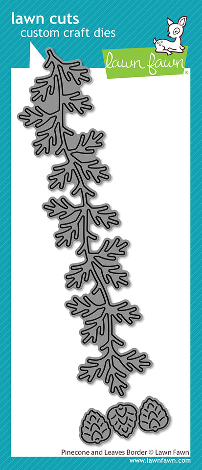 Lawn Fawn LF4271 - Lawn Cuts - Pinecone and Leaves Border Dies