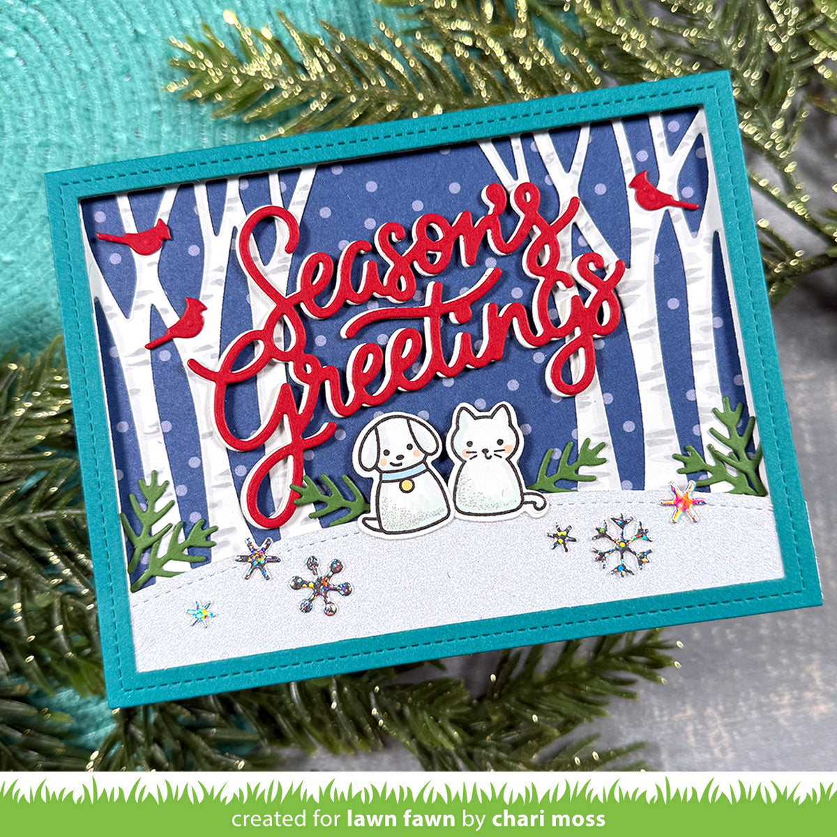 Lawn Fawn LF4274 - Lawn Cuts - Giant Season's Greetings Die