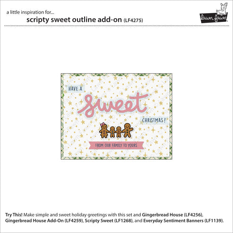 Lawn Fawn LF4275 - Lawn Cuts - Scripty Sweet Outline Add-On Die