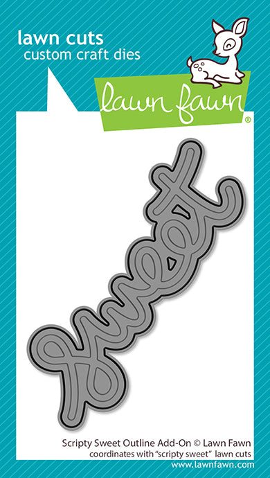 Lawn Fawn LF4275 - Lawn Cuts - Scripty Sweet Outline Add-On Die