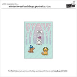 Lawn Fawn LF4276 - Lawn Cuts - Winter Forest Backdrop: Portrait Dies