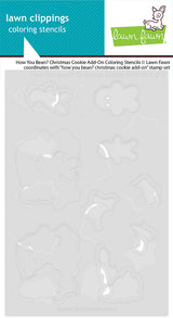 Lawn Fawn LF4288 - Lawn Clippings - How You Bean? Christmas Cookie Add-On Coloring Stencils