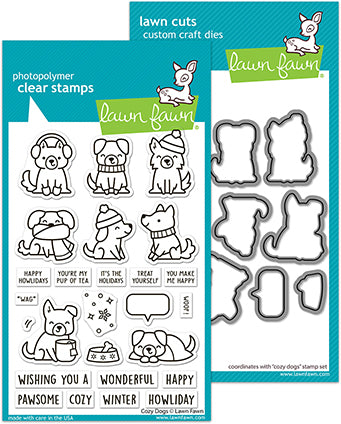 Lawn Fawn LF4250 / LF4251 - Bundle - Cozy Dogs