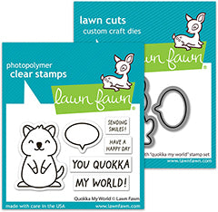 Lawn Fawn Quokka My World (LF3936) and Lawn Cuts (LF3937) Bundle