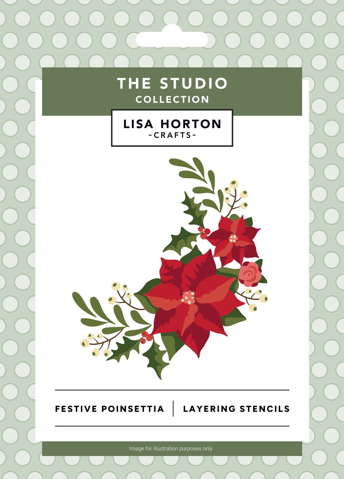 Lisa Horton Crafts The Studio Layering Stencil Festive Poinsettia - LHCAS246