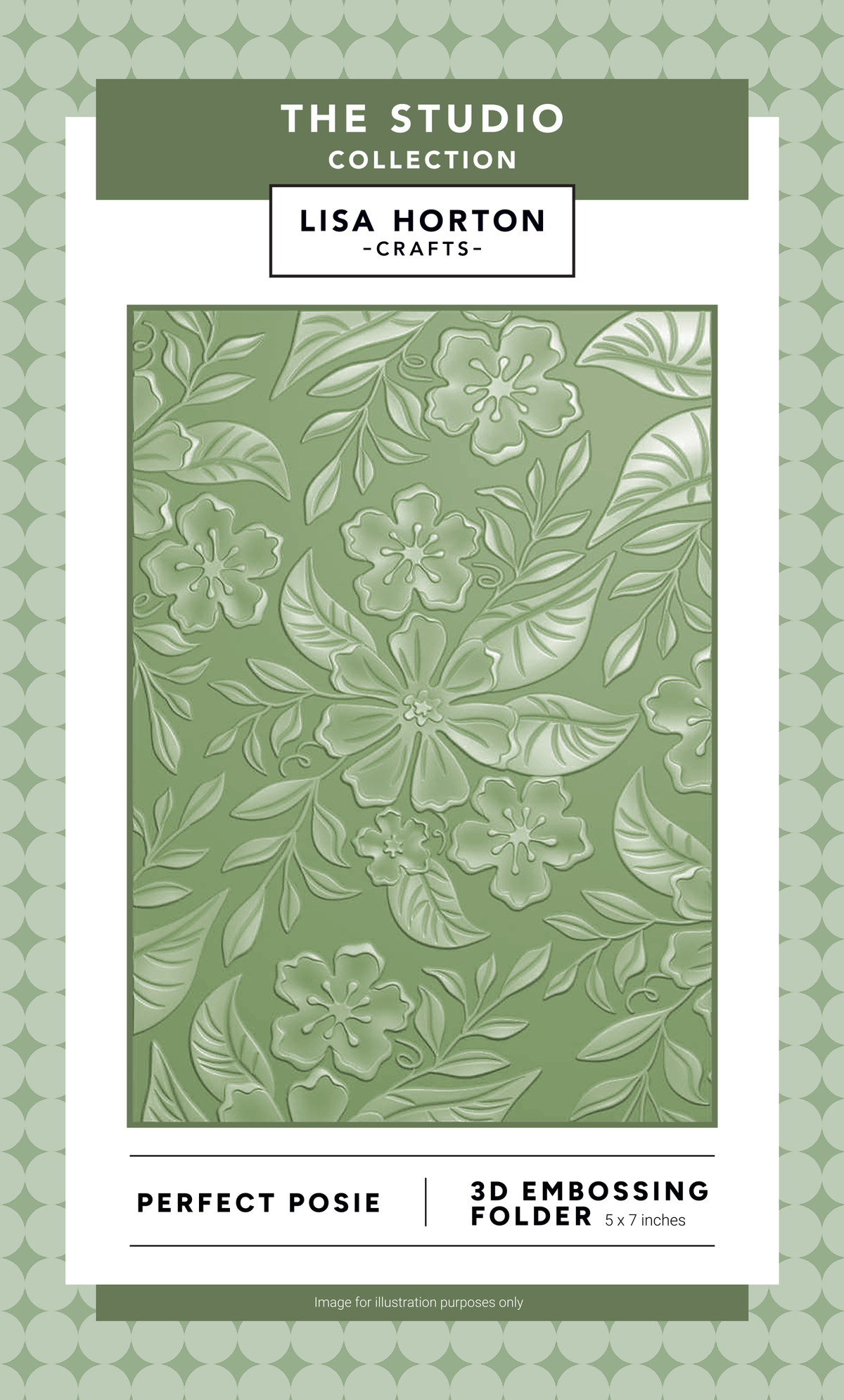 Lisa Horton Crafts Perfect Posie 5" x 7" 3D Embossing Folder