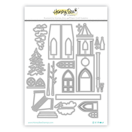 Honey Bee Stamps Lovely Layers: Cathedral - Honey Cuts - Stand-Alone Dies