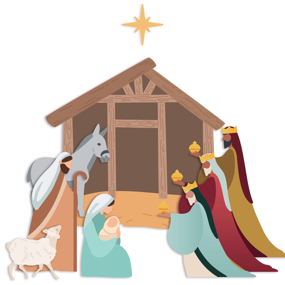 Honey Bee Stamps Lovely Layers: Nativity Scene - Honey Cuts - Stand-Alone Dies