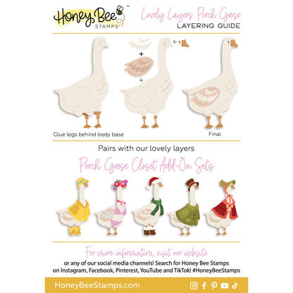Honey Bee Stamps Lovely Layers: Porch Goose - Honey Cuts Stand-Alone Dies