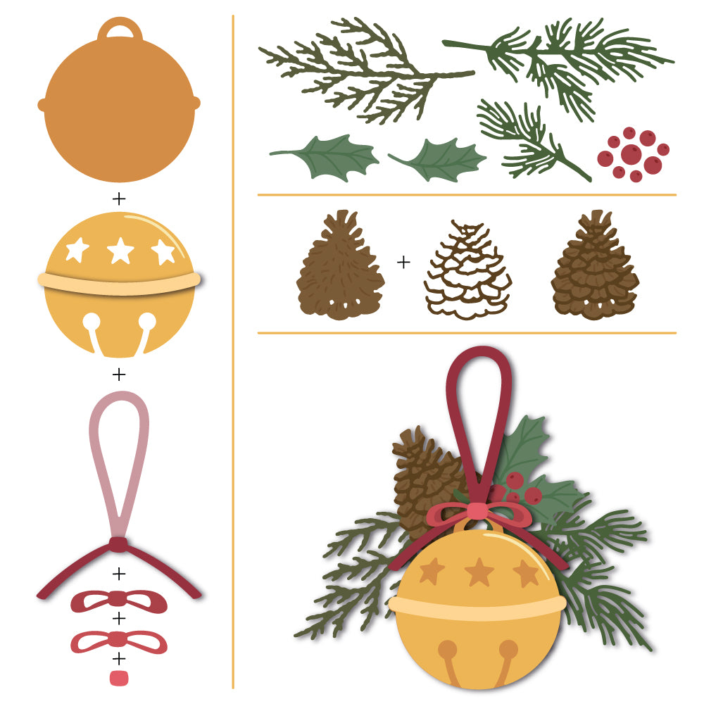 Honey Bee Stamps Lovely Layers: Sleigh Bell - Honey Cuts - Stand-Alone Dies