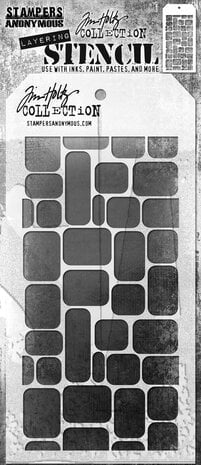 Stampers Anonymous Labels Tim Holtz Layering Stencil (THS178)