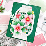 Pinkfresh Studio Lantern Landscapes stencil/ Die Bundle