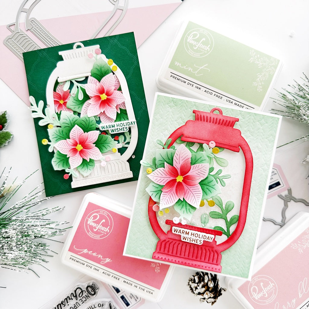 Pinkfresh Studio Lantern Landscapes stencil/ Die Bundle
