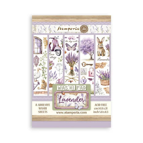 Stamperia Lavender A5 Washi Pad (8pcs) (SBW07)